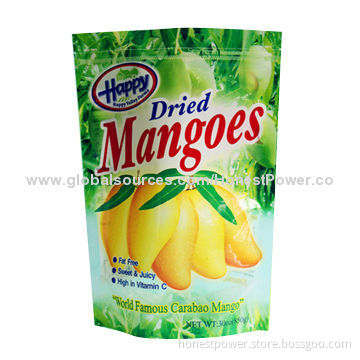Dried Mangoes Packaging Pouches with Zipper, High-oxygen and Light Barrier, High-puncture Resistance